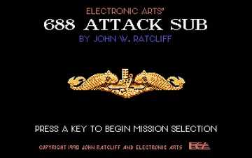 688 Attack Sub screen shot title